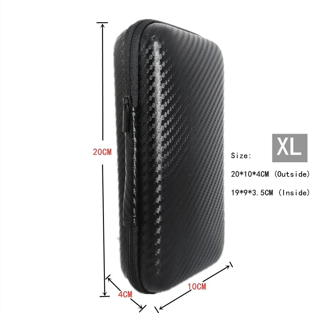 EVA Earphone Bags Boxes Case Portable Storage Bag Car Repair Tool Kit Storage Carbon Fiber Pattern With Zipper Bag RISE DEFENSE SYSTEMS.AI PRODUCTS