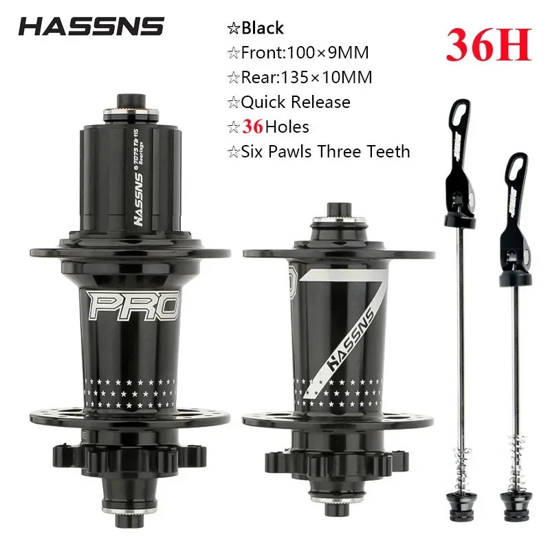 HASSNS Cube Pro 7 Cube Arc 32 36 Hole MTB Bearing Bike Rear Hub Quick Release 32H 36H Four Palin 7 8 9 10 11 12 Speed 6 Pawl Hub RISE DEFENSE SYSTEMS.AI PRODUCTS