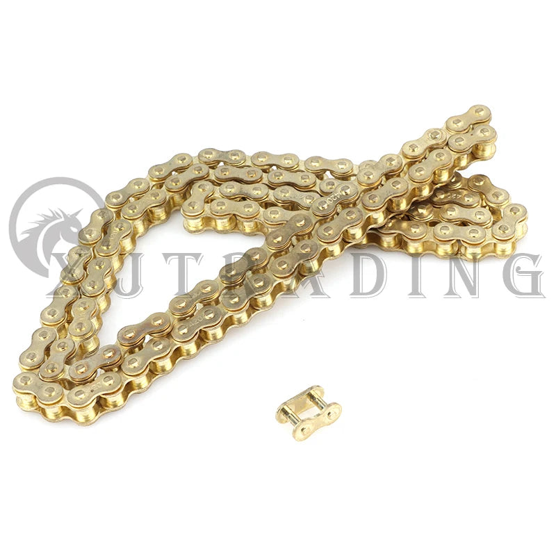 420 Chains Gold 102L/104L/108L/126L/132L/140L links chain For 50cc-150cc dirt bike/pit bike CRF 50 70 SSR Pit Dirt Bike RISE DEFENSE SYSTEMS.AI PRODUCTS