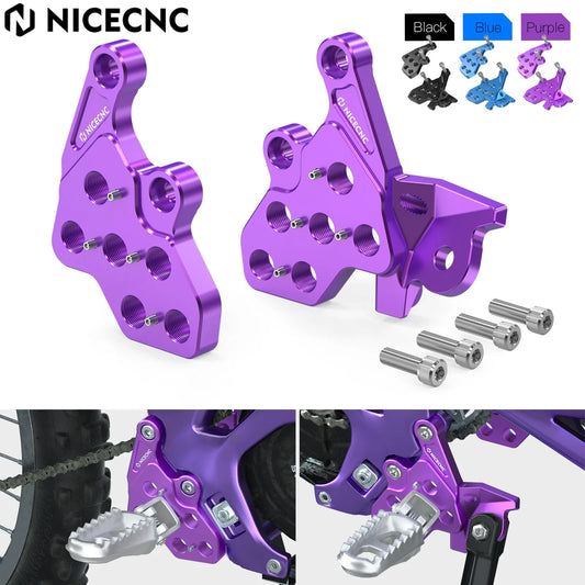 NICECNC Electric Dirt Bike Foot Peg Bracket Package For Surron Light Bee X S L1E Segway X160 X260 FIX Foot Spike Holder Kit RISE DEFENSE SYSTEMS.AI PRODUCTS