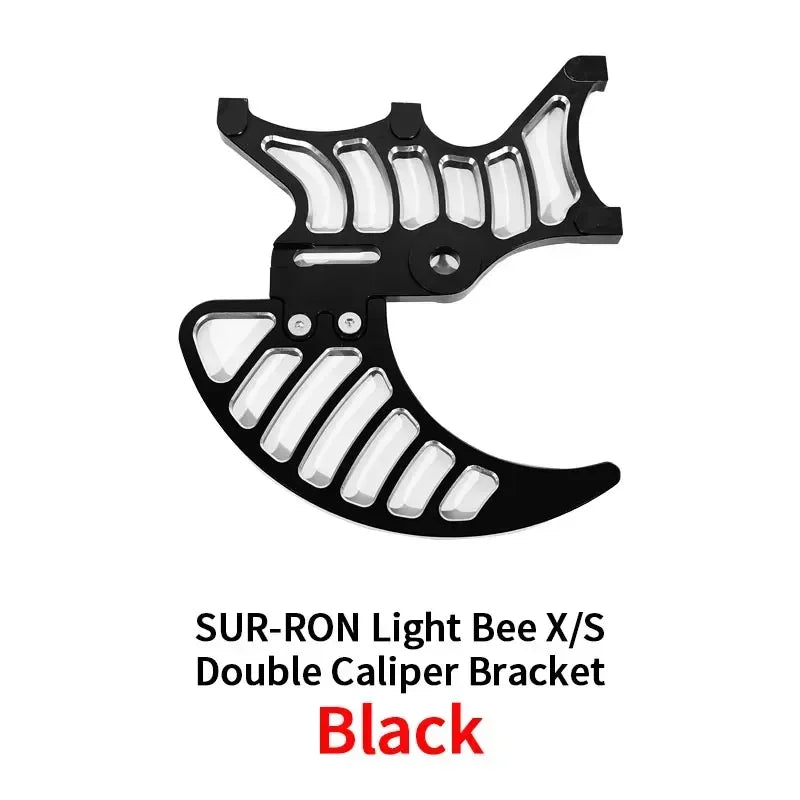 For SURRON Light Bee X Segway X160 X260 Talaria Sting Dual Caliper Mount Shark Fin Disk Disc GuardAlloy Off-road Parts SUR-RON RISE DEFENSE SYSTEMS.AI PRODUCTS