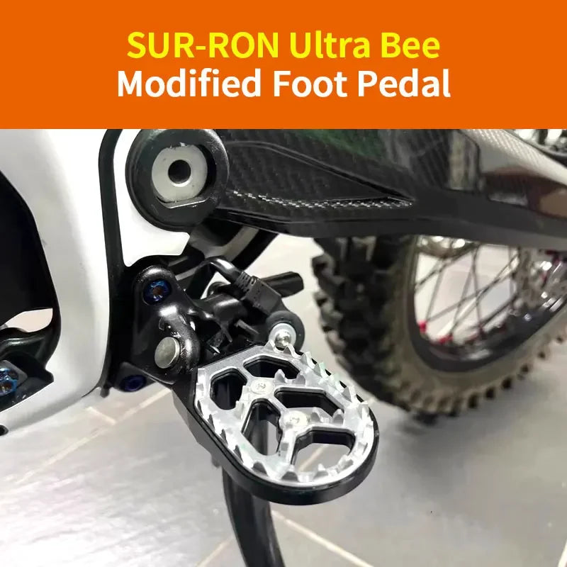 For SURRON Ultra Bee Left And Right pedal Kit  Off-road Dirtbike sur ron modified pedal Accessories SUR-RON RISE DEFENSE SYSTEMS.AI PRODUCTS