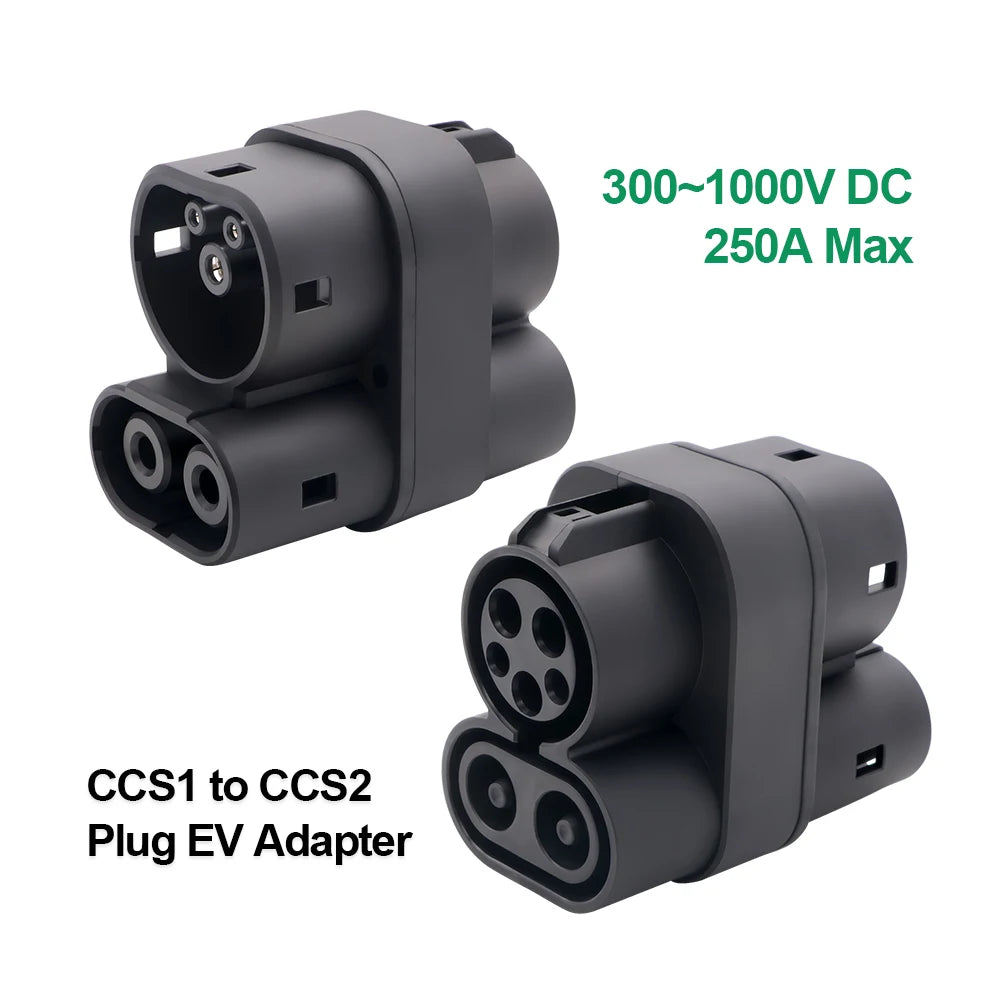 Chiefleed CCS1 to CCS2 EV DC 1000V 250A CCS1 To CCS2 Plug Charging Connectors Adaptor EVCharger Connector AdapterCar Accessories RISE DEFENSE SYSTEMS.AI PRODUCTS