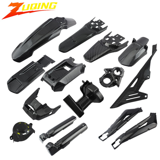 for Surron Light Bee Front Rear Fender Extended Mudguard Battery Cover Fairing Water Transfer Carbon Fiber SUR-RON Accessories RISE DEFENSE SYSTEMS.AI PRODUCTS