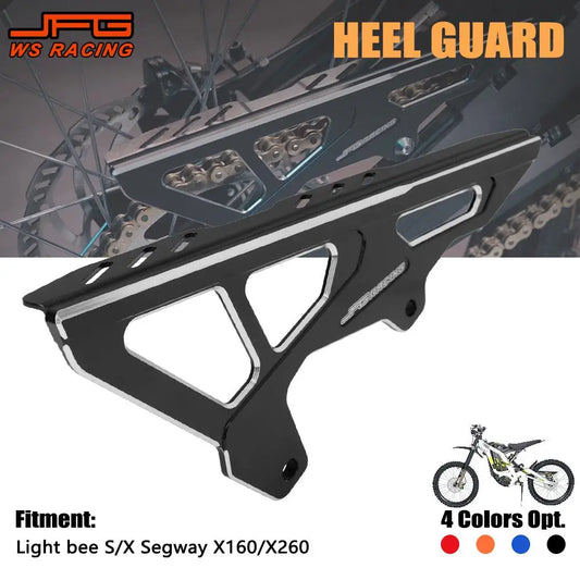 CNC Chain Guard Motorcycle JFG Cover Protector For Surron Sur-ron Light Bee X S Segway X160 X260 Off-Road Electric Vehicle Bike RISE DEFENSE SYSTEMS.AI PRODUCTS