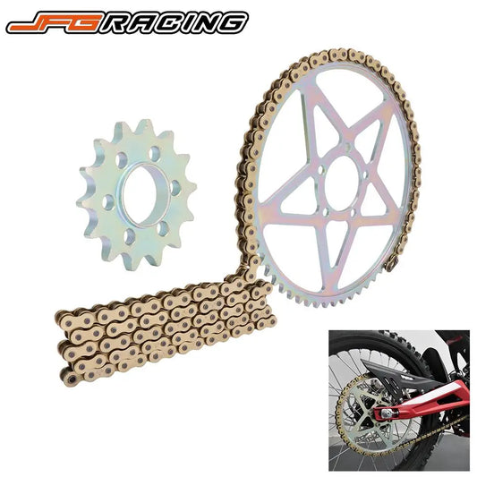 Motorcycle 106L 112L Chain Front 14T Rear 48T 58T Sprocket For Surron Sur-Ron Sur Ron Lightbee X S Off-Road Electric Vehicle RISE DEFENSE SYSTEMS.AI PRODUCTS
