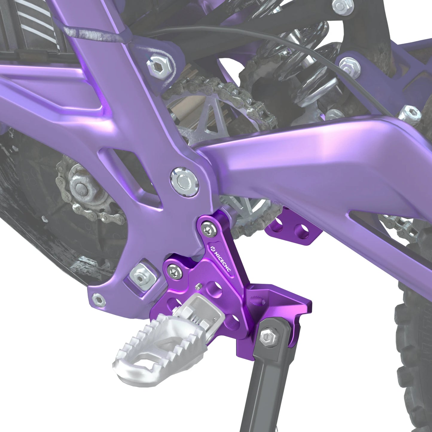 For Surron Light Bee X S L1E LBX Segway X160 X260 NICECNC Electric Dirt Bike Foot Pegs Mount Bracket Footrest Support Brace Kit RISE DEFENSE SYSTEMS.AI PRODUCTS
