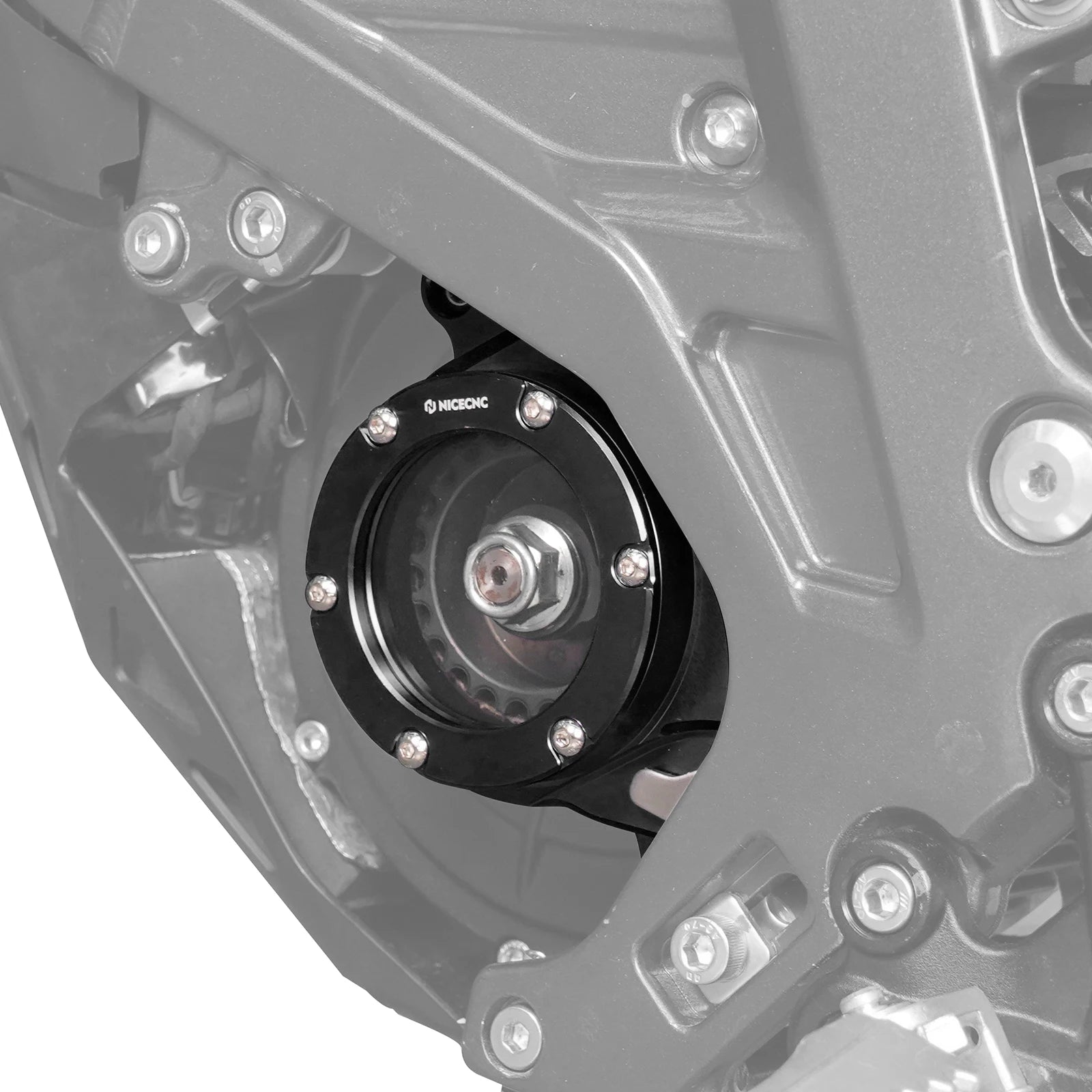 NICECNC For Surron Light Bee X S L1E Segway X160 X260 Electric Dirt Bike Transparent Motor Belt Pulley Cover Aluminum Protector RISE DEFENSE SYSTEMS.AI PRODUCTS