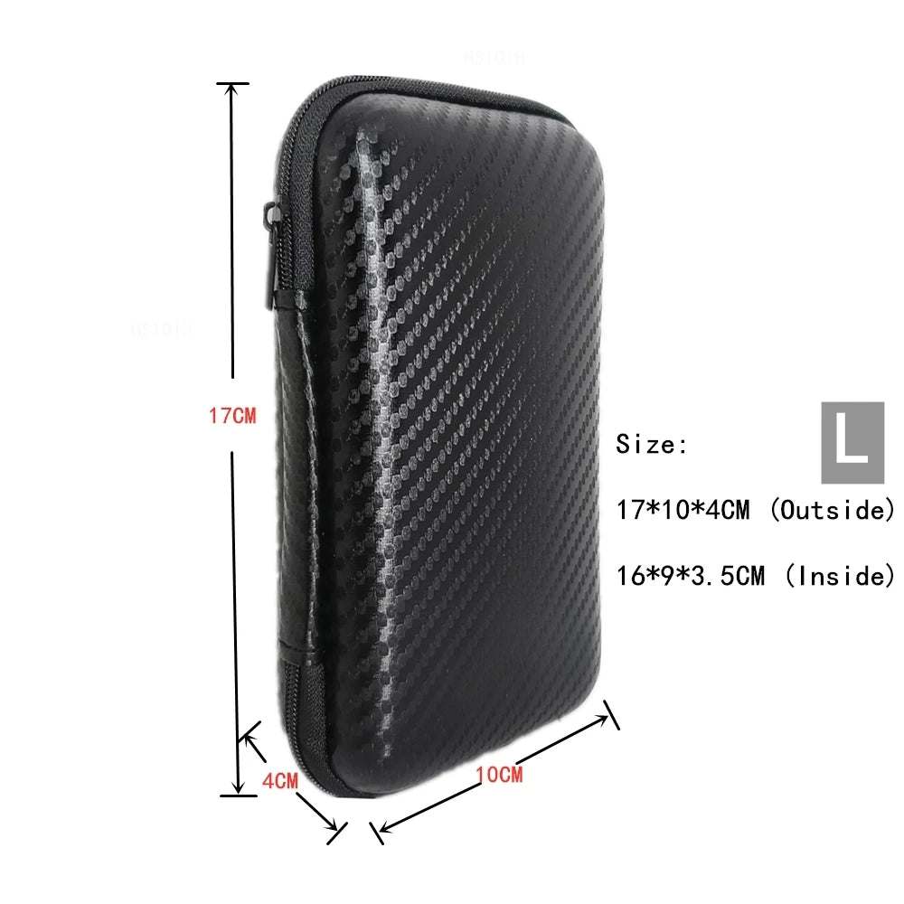 EVA Earphone Bags Boxes Case Portable Storage Bag Car Repair Tool Kit Storage Carbon Fiber Pattern With Zipper Bag RISE DEFENSE SYSTEMS.AI PRODUCTS