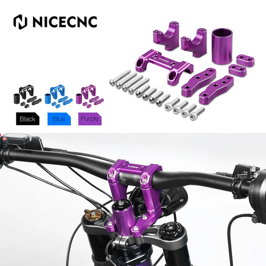 For Sur-Ron Light Bee X S L1E Surron Electric Dirt Bike CNC Front Handlebar Bar Riser Mount Bracket For Segway X160 X260 2023 24 RISE DEFENSE SYSTEMS.AI PRODUCTS