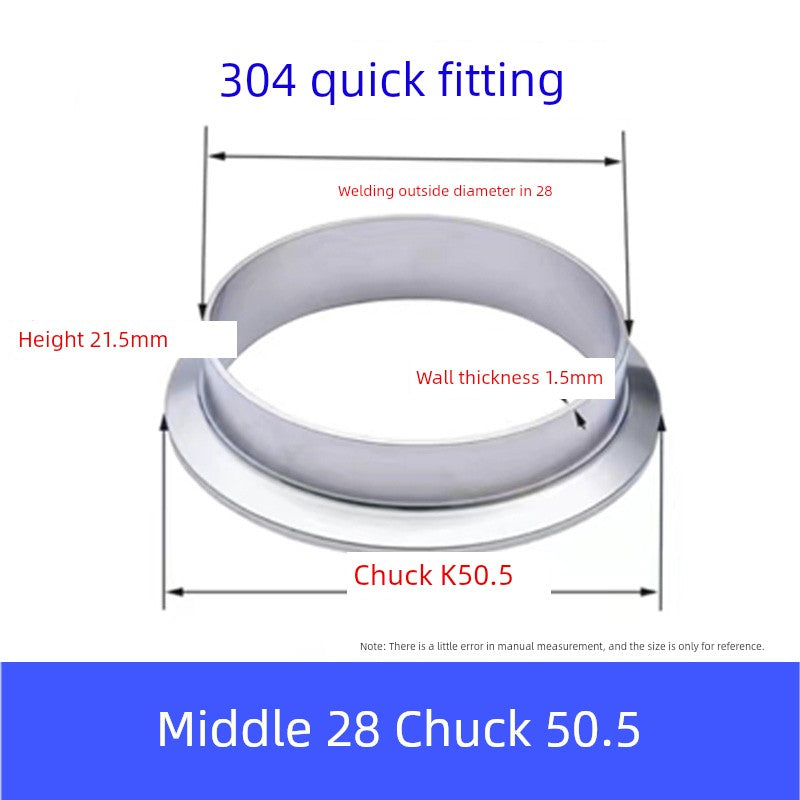304 Stainless Steel Sanitary Quick Coupler Chuck Washer Direct Card Sleeve Quick Flange End Welding Quick Card RISE DEFENSE SYSTEMS.AI PRODUCTS