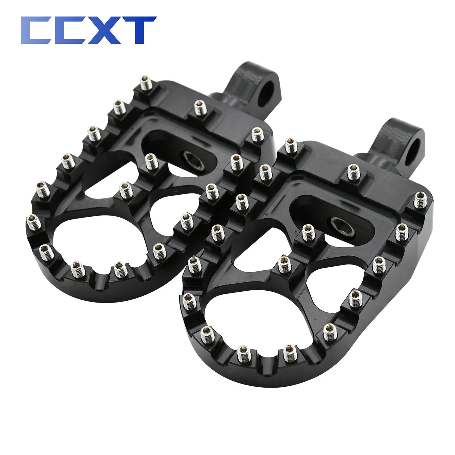 Motorcycle CNC Wide Fat Footpegs 360° Roating Foot Pegs For Harley Dyna Fat Bob Softail Sportster Street Bob Motocross Universal RISE DEFENSE SYSTEMS.AI PRODUCTS