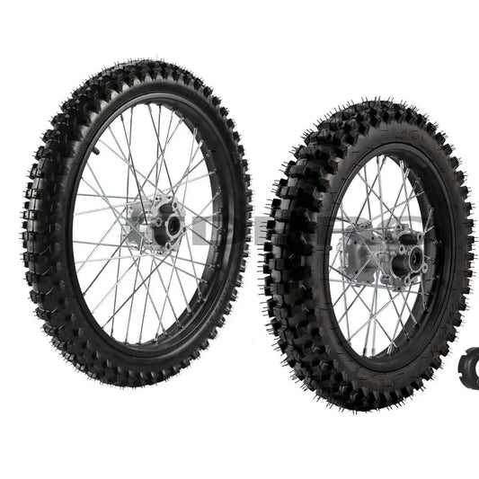 2PCS Front Rear 16" + 19" Wheel 70/100-19 90/100-16 Tire On Rim Fit 15mm Axle for Apollo Taotao 125/150/200/250cc RISE DEFENSE SYSTEMS.AI PRODUCTS