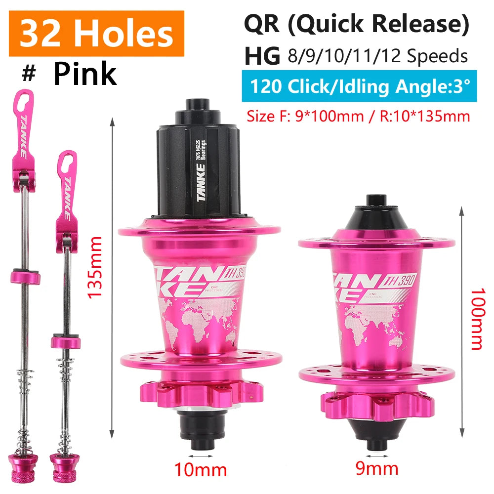 TANKE 120 Click Hub 6 Bearing MTB Mountain Bike Hub Front Rear Thru HG 28 32 36 Holes Disc Brake Bicycle Hubs 8 9 10 11 12 Speed RISE DEFENSE SYSTEMS.AI PRODUCTS