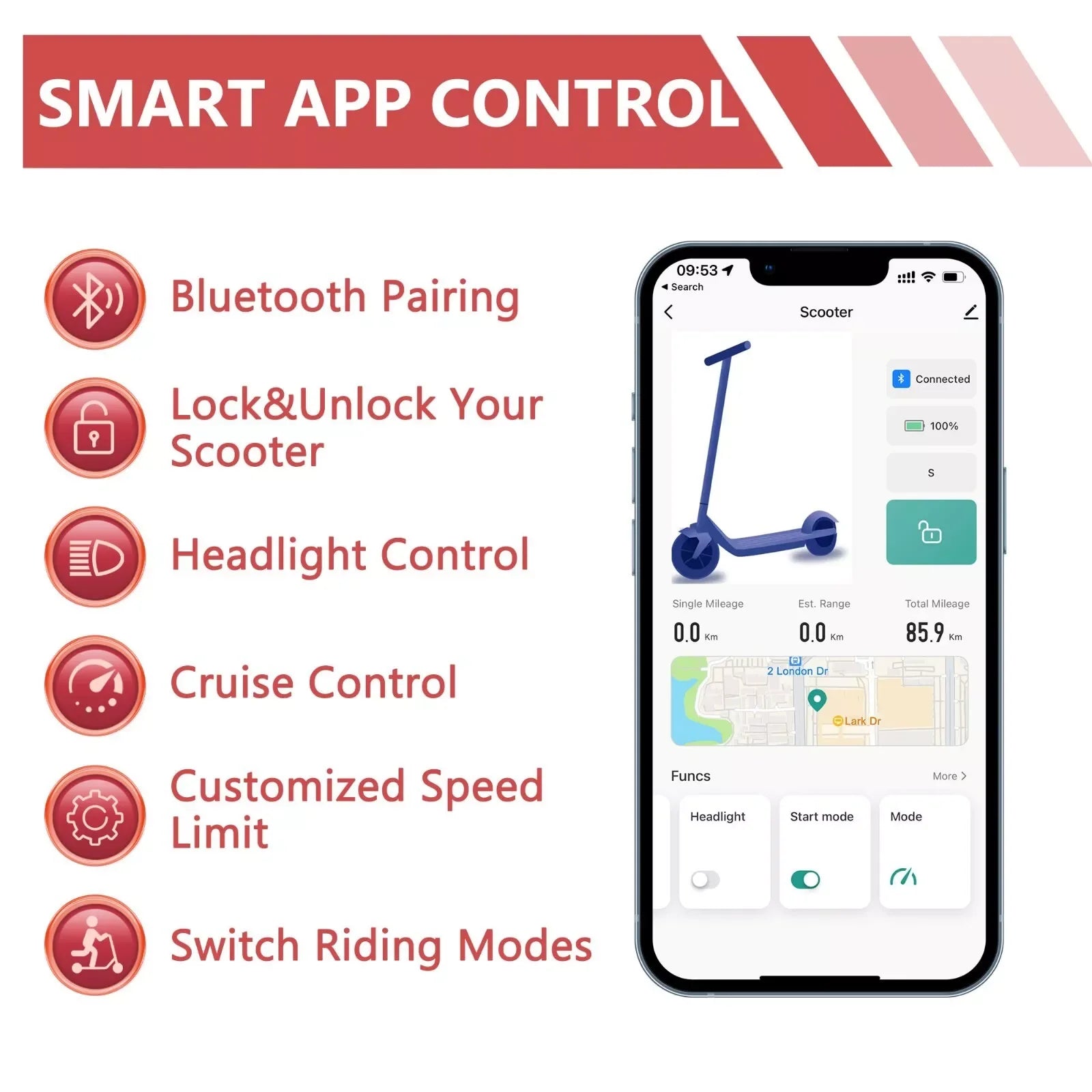 LADPED LP80 Electric Scooter 350W 31km/h APP Smart Scooter Shock-absorbing Anti-skid ‎8.5 Inches Folding Electric Scooter RISE DEFENSE SYSTEMS.AI PRODUCTS