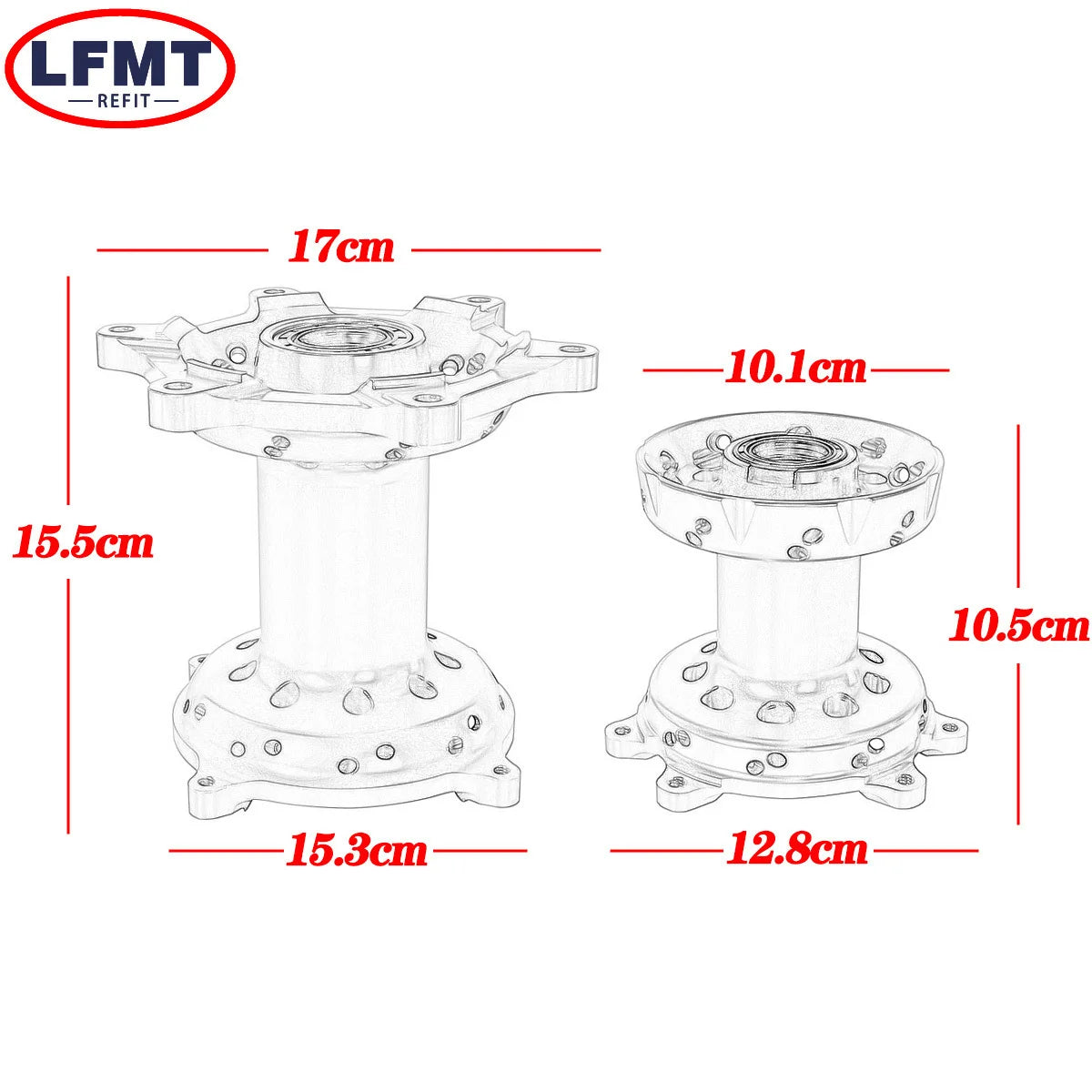 Motorcycle CNC Front Rims Rear Wheel Hub 36 Holes Full Set For HONDA CR125 CR250 2002-2007 CRF250R CRF450R CRF250X CRF450X RISE DEFENSE SYSTEMS.AI PRODUCTS