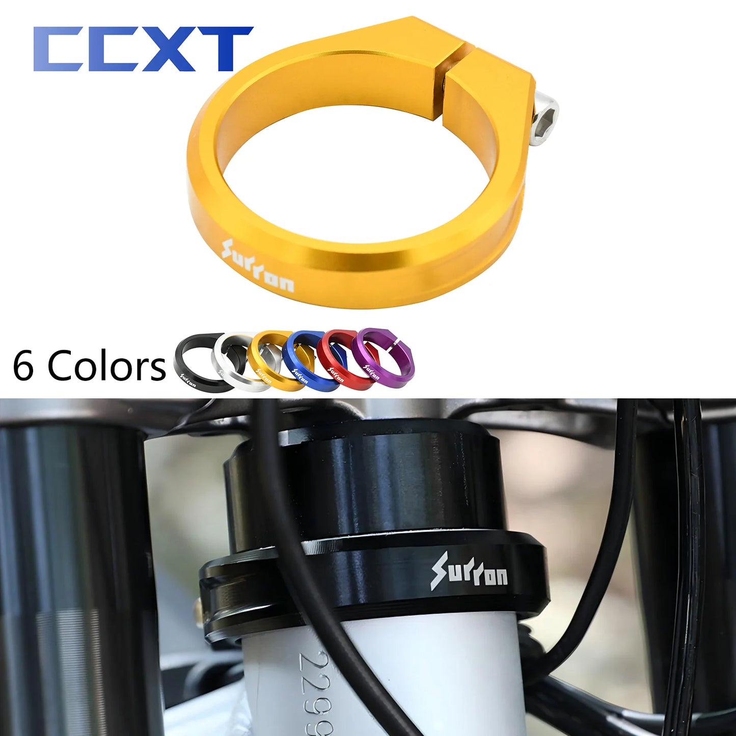 Electric Motocross Motorcycle CNC Steering Column Aluminium Pipe Clamp Reinforced Riser Clamps For Sur-Ron Surron Light Bee X RISE DEFENSE SYSTEMS.AI PRODUCTS