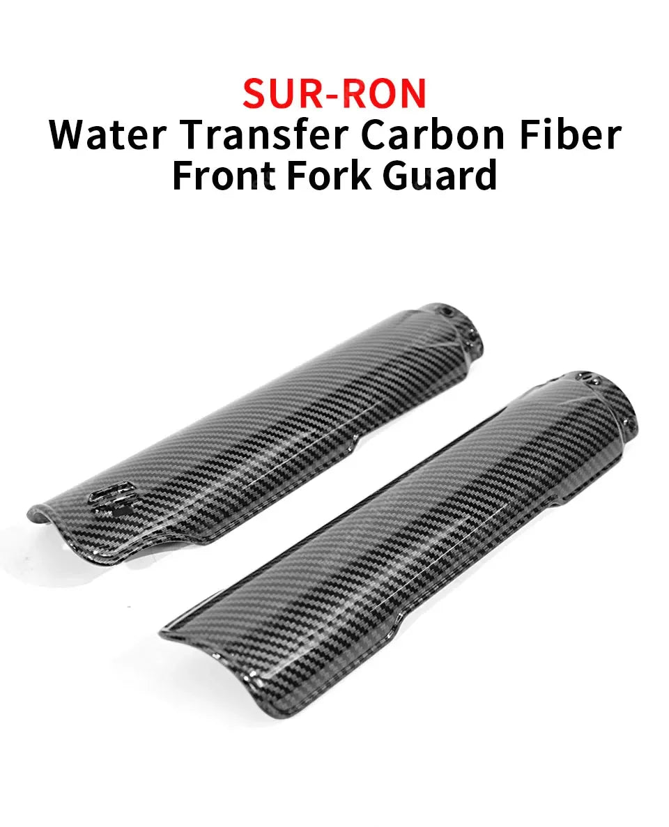 For SURRON Light Bee X Water Transfer Carbon Fiber Front Fork Guard Sur Ron Dirt Bike Off-road Motorcycle Accessories SUR-RON RISE DEFENSE SYSTEMS.AI PRODUCTS