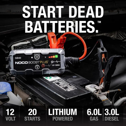 NOCO Boost Plus GB40 1000A UltraSafe Car Battery Jump Starter, 12V Battery Pack, Battery Booster, Jump Box, Portable Charger RISE DEFENSE SYSTEMS.AI PRODUCTS