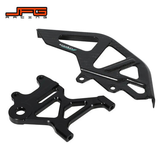 Funparts Motorcycle Rear Disc Guard Cover Carbon Fiber Protection For SUR-RON Surron S X Off-Road Electric Vehicle Dirt Pit Bike RISE DEFENSE SYSTEMS.AI PRODUCTS