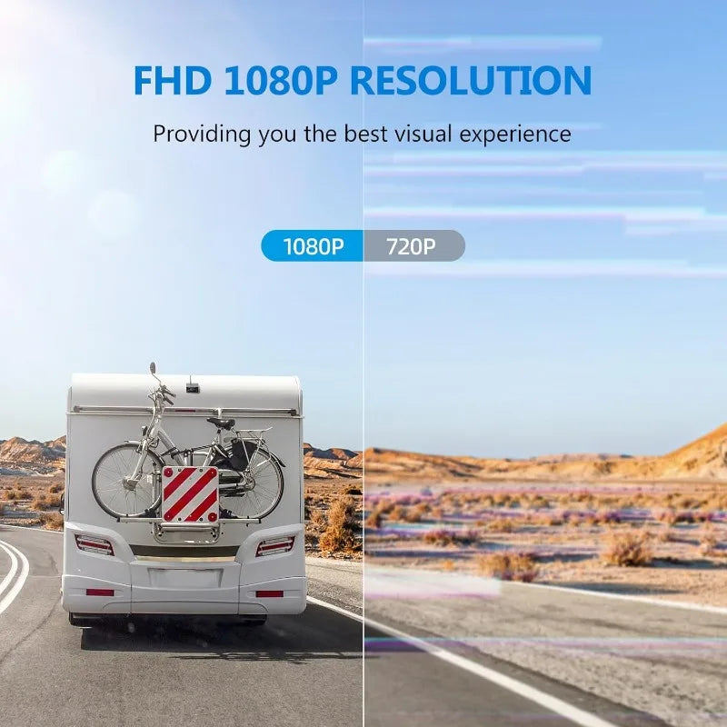 Magnetic Solar Wireless Backup Camera HD1080P 3 Mins DIY Installation DVR 7