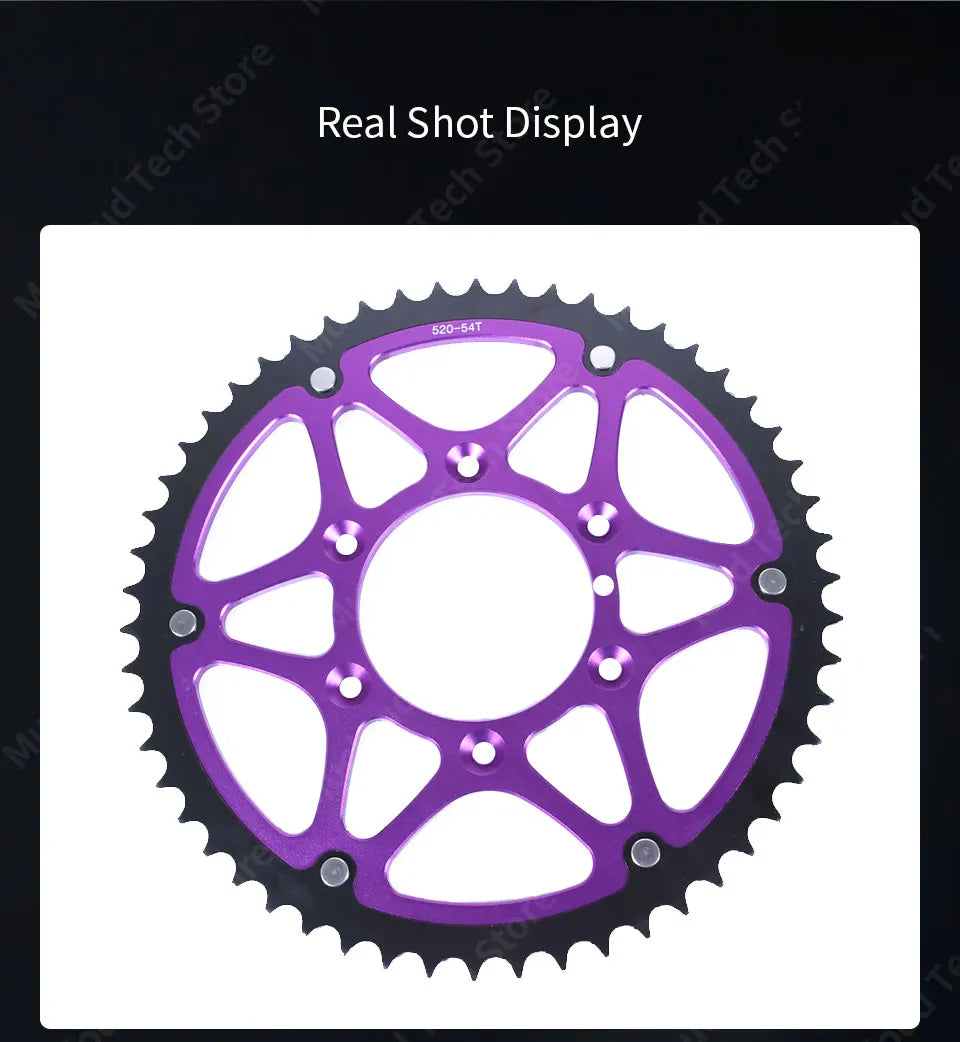 For SUR-RON Ultra Bee Steel-clad Aluminum 54 Tooth Sprocket Disc Plate E-bike Off-road Dirtbike Motorcycle Accessories SURRON RISE DEFENSE SYSTEMS.AI PRODUCTS
