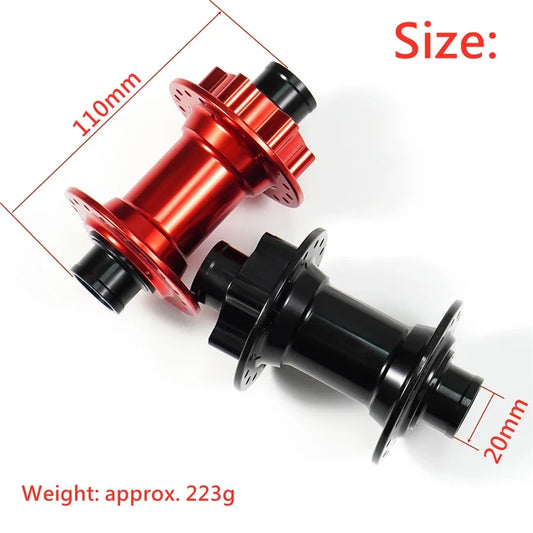 32 /36 Hole MTB Bike Hub Thru Axle  Bicycle Disc Brake Front Hub Barrel Shaft  110 X 20mm CNC Cycling Accessories Part RISE DEFENSE SYSTEMS.AI PRODUCTS