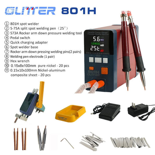 801H Spot Welding Machine 21KW 3500A Pulse Butt Welder 110-240V Power Battery Aluminum Nickel Single Battery Spot Welder RISE DEFENSE SYSTEMS.AI PRODUCTS