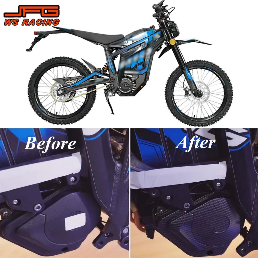 For Talaria Sting Mudguard Cover Kit Carbon Fiber Pattern Upgrade Accessories Battery Chain Engine Cover Set For Talaria MX3 MX4 RISE DEFENSE SYSTEMS.AI PRODUCTS