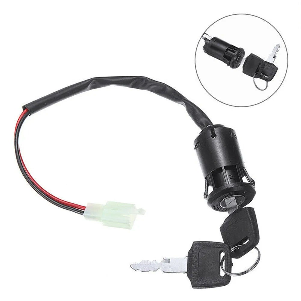 Moped Ignition Key Switch 2 Wire 28mm Hole ATV Dirt Bike Accessory Electric Motorcycle Go-Kart On/Off Tool Durable RISE DEFENSE SYSTEMS.AI PRODUCTS
