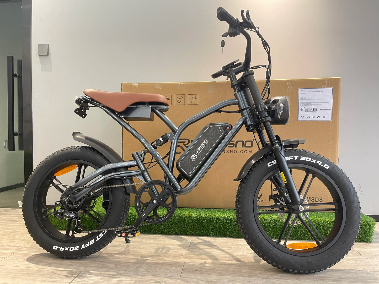 Adults Electric Bike JANSNO X50 750W 48V14AH Removable batteries Fat Tire 20"*4 Off Road Mountain Ebike 25MPH Moped Style Ebike RISE DEFENSE SYSTEMS.AI PRODUCTS