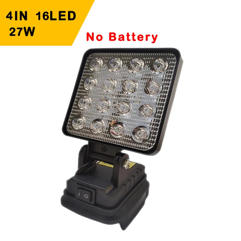Led Light 3/4/5/8Inch Portable Spotlights Cordless Outdoor Work Fishing Handheld Emergency Tool Light Fit Dewalt 18V Battery RISE DEFENSE SYSTEMS.AI PRODUCTS