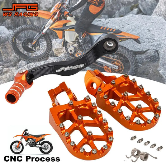 Foot Shift Pedal Set Motorcycle Accessories CNC Gear Shifter Pedals Footrests Footpegs For KTM SX SXF XC XCW EXC Dirt Pit Bike RISE DEFENSE SYSTEMS.AI PRODUCTS