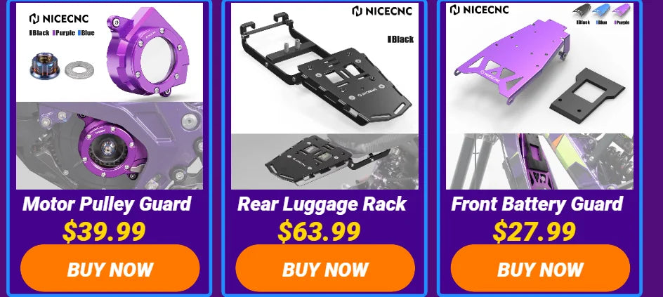 NICECNC For Surron Light Bee X S L1E Electric Dirt Bike Front Handlebar Bar Riser Mount Bracket Front Rear Brake Reservoir Cover RISE DEFENSE SYSTEMS.AI PRODUCTS
