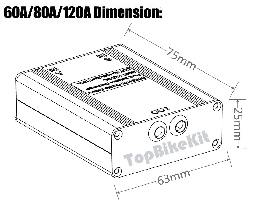 Big Current 120A Dual Battery Discharge Converter Connection Adapter 20V-72V 20A/30/40A/80A/120A Module Balanced Discharge RISE DEFENSE SYSTEMS.AI PRODUCTS