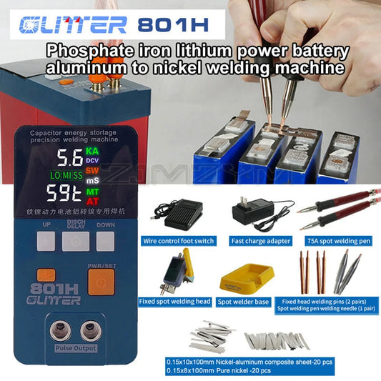801H Spot Welding Machine 21KW 3500A Pulse Butt Welder 110-240V Power Battery Aluminum Nickel Single Battery Spot Welder RISE DEFENSE SYSTEMS.AI PRODUCTS