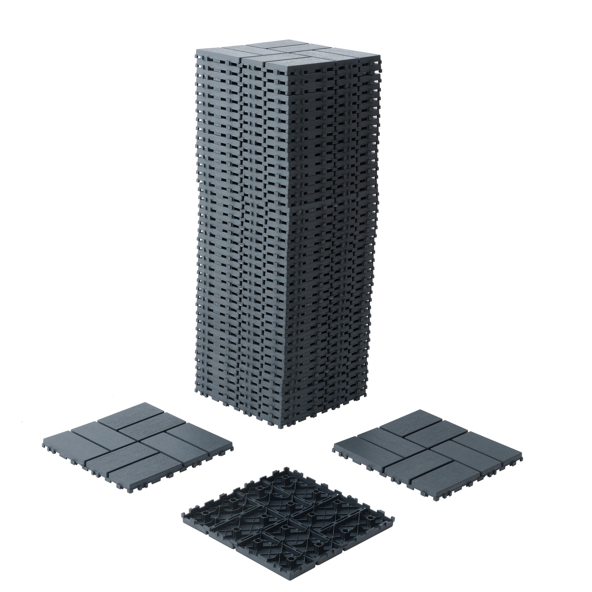 44 Pack Interlocking Patio Deck Tiles-12x12 Inch, Easy Install for Poolside, Balcony, Backyard - Durable Polypropyl RISE DEFENSE SYSTEMS.AI PRODUCTS