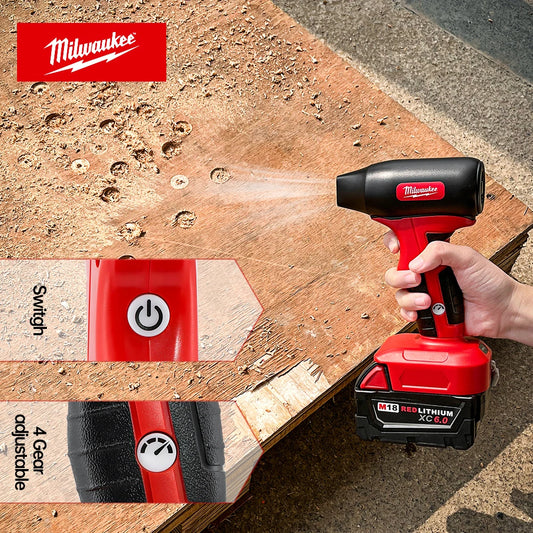 Milwaukee Mini Turbo Jet Fan Electric Air Duster Adjustable wind speed Turbo Violent Blower Rechargeable with Light Car Cleaning RISE DEFENSE SYSTEMS.AI PRODUCTS
