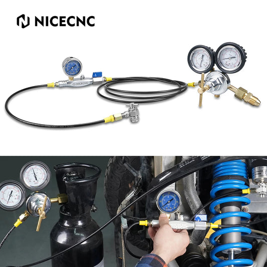 Nitrogen Shock Fill Tool 2" 600PSI Gauge For KTM Yamaha Honda Suzuki BMW UTV ATV ATC Can-Am Polaris Motorcycle Off-road DirtBike RISE DEFENSE SYSTEMS.AI PRODUCTS