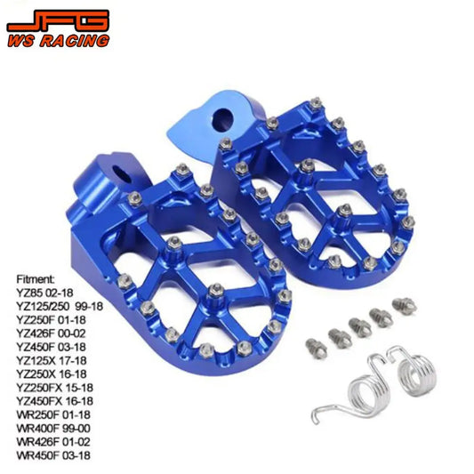 Motorcycle CNC Foot Pegs Rests Footpegs Footrests For Yamaha YZ65 YZ85 YZ125 YZ250 YZ 65 85 125 250 250F 125X 450F WR 250F 450F RISE DEFENSE SYSTEMS.AI PRODUCTS