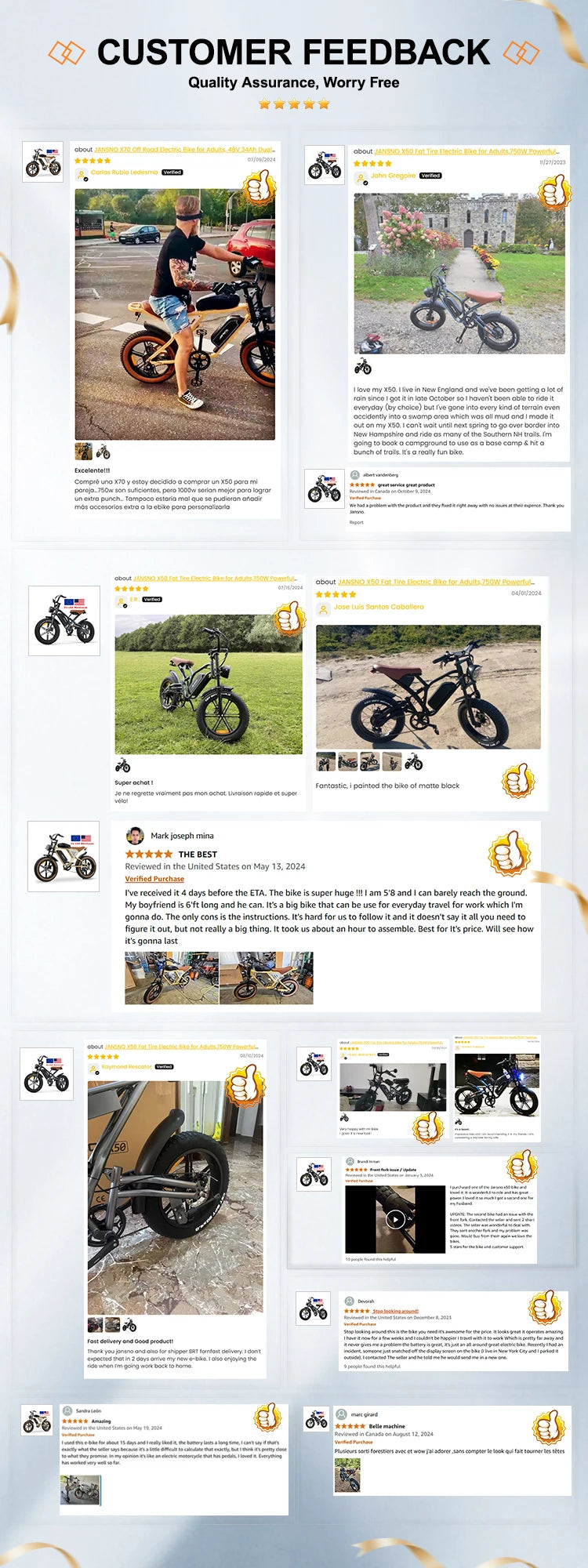 Adults Electric Bike JANSNO X50 750W 48V14AH Removable batteries Fat Tire 20"*4 Off Road Mountain Ebike 25MPH Moped Style Ebike RISE DEFENSE SYSTEMS.AI PRODUCTS