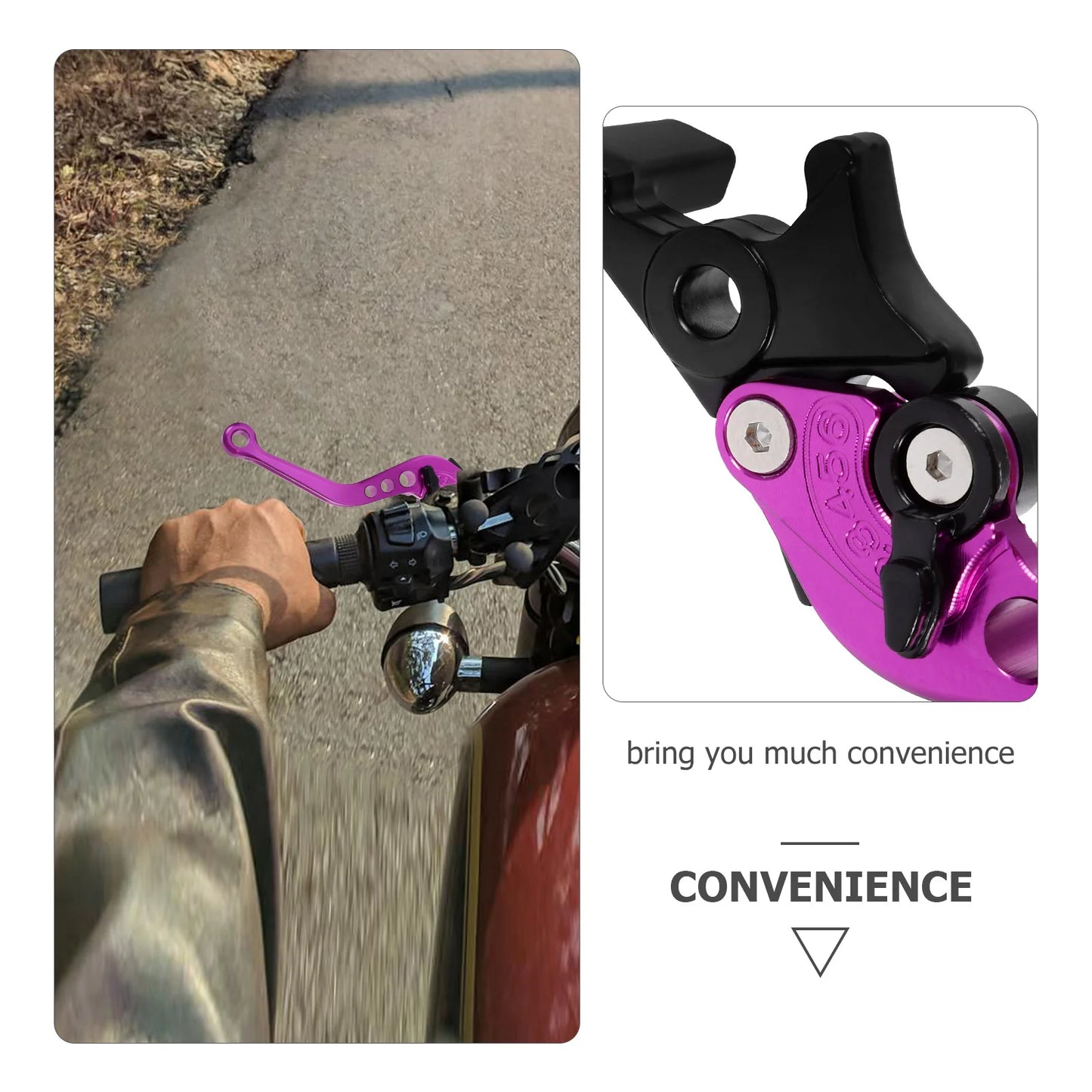 Motorcycle Lever Brake Handle Handlebar Clutch Purple Aluminum Alloy Replacements RISE DEFENSE SYSTEMS.AI PRODUCTS