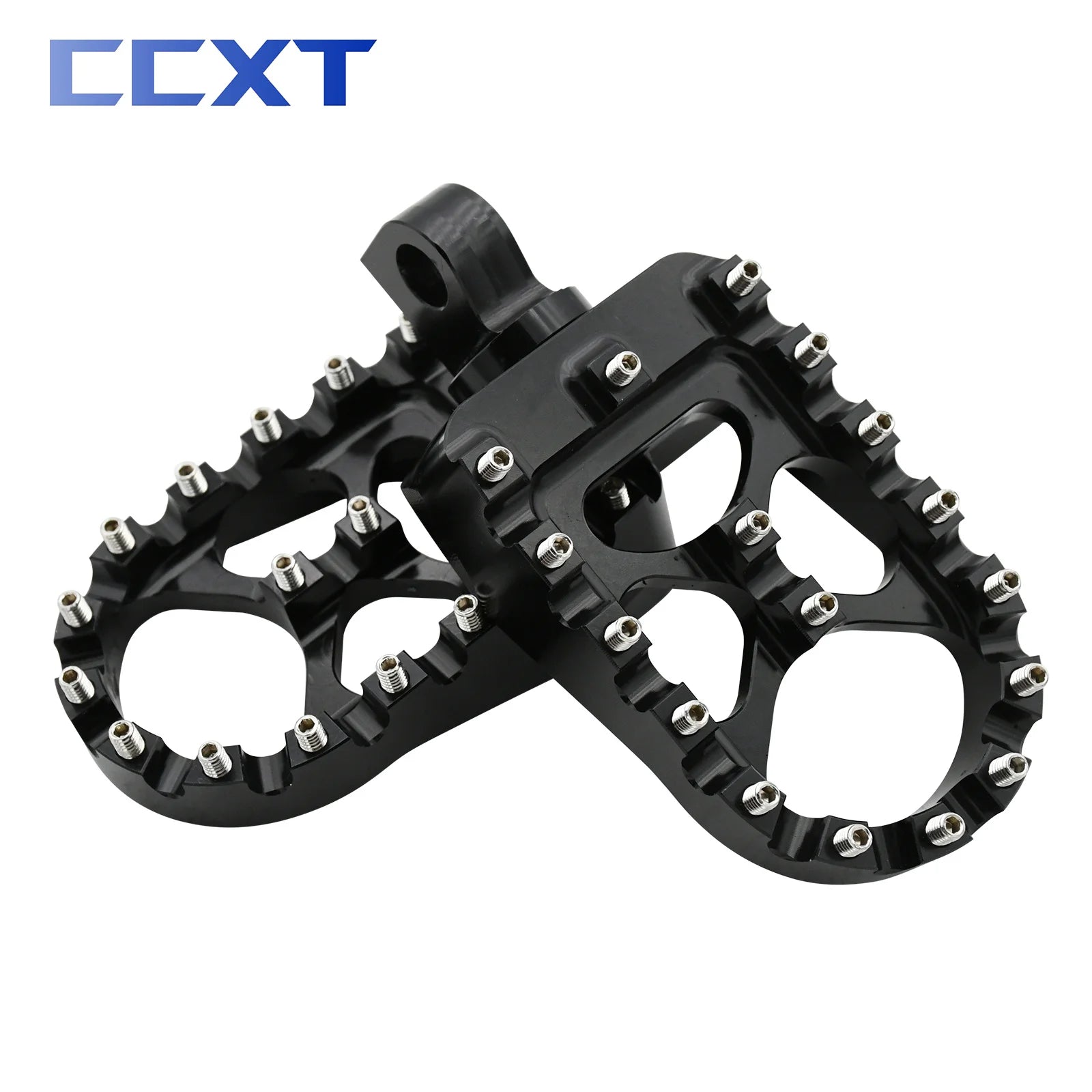 Motorcycle CNC Wide Fat Footpegs 360° Roating Foot Pegs For Harley Dyna Fat Bob Softail Sportster Street Bob Motocross Universal RISE DEFENSE SYSTEMS.AI PRODUCTS