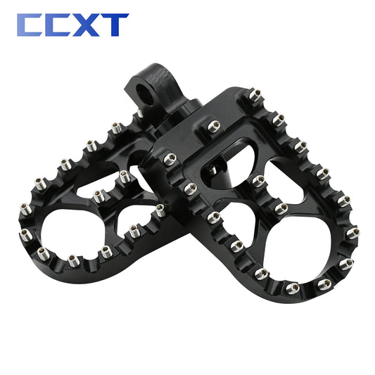 Motorcycle CNC Wide Fat Footpegs 360° Roating Foot Pegs For Harley Dyna Fat Bob Softail Sportster Street Bob Motocross Universal RISE DEFENSE SYSTEMS.AI PRODUCTS