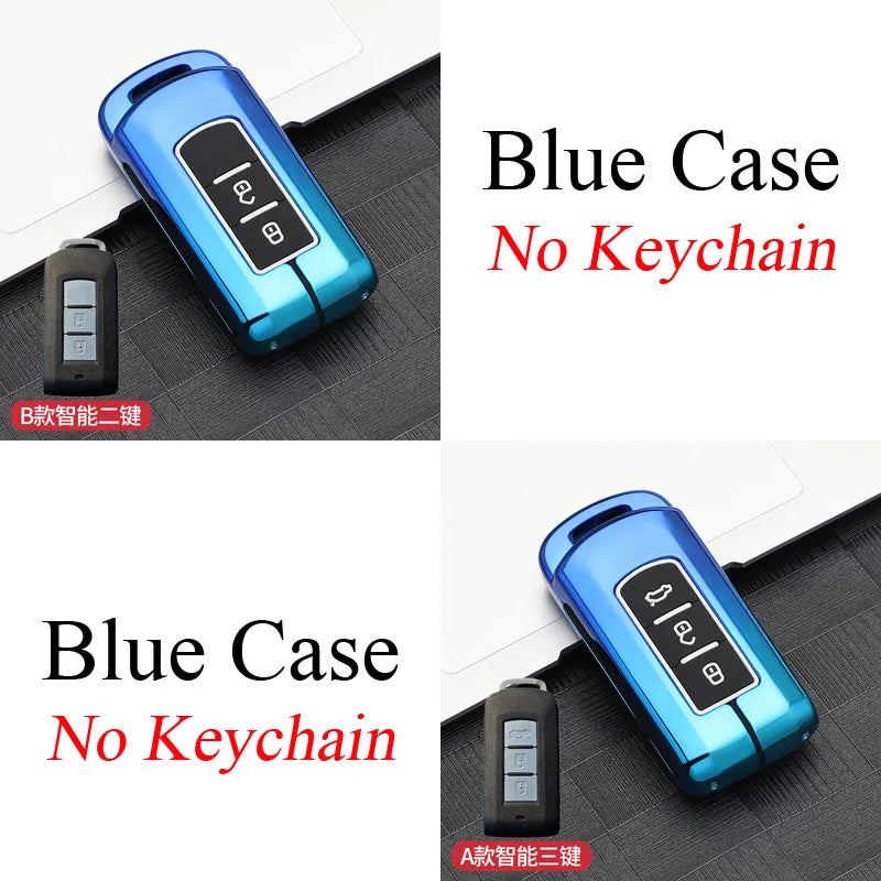 2 3 Button Zinc Alloy + Silicone Car Key Case Cover for Mitsubishi Outlander ASX Fortis Lancer Pajero Sport Eclipse Cross RISE DEFENSE SYSTEMS.AI PRODUCTS
