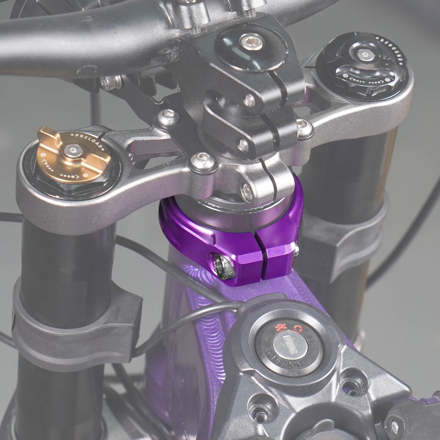 NICECNC For Surron Light Bee X S L1E Segway X160 X260 Electric Dirt Bike Reinforced Head Tube Frame Brace Aluminum Frame Clamp RISE DEFENSE SYSTEMS.AI PRODUCTS