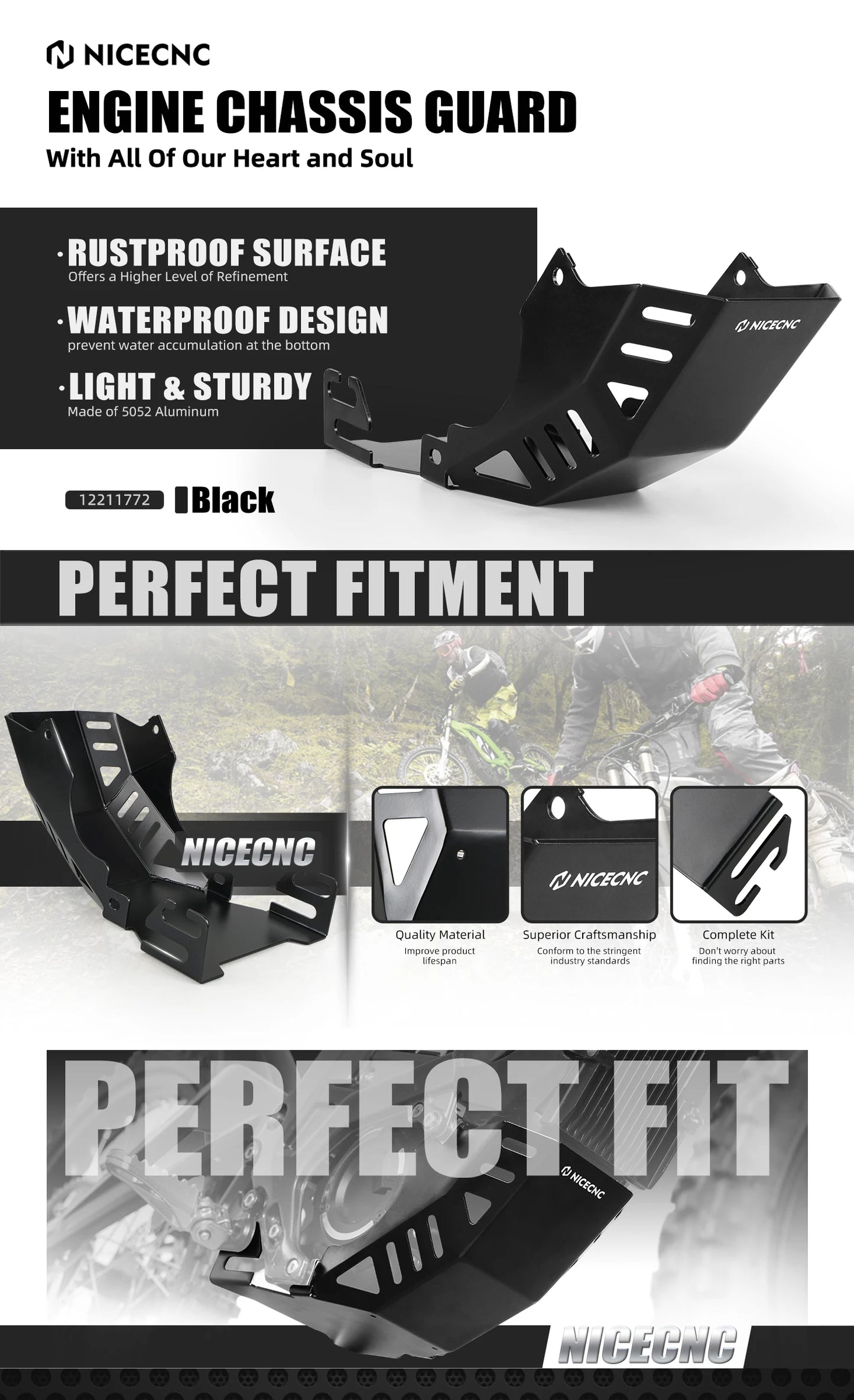 NICECNC For Surron Light Bee X Electric Bike Engine Case Saver Motor Pulley Guard Cover Light Bee S Primary Belt Pulley Nut Kit RISE DEFENSE SYSTEMS.AI PRODUCTS