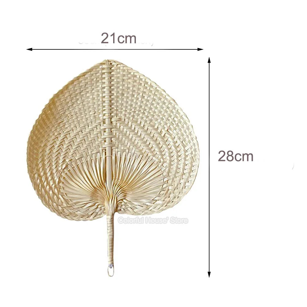 1pc  Woven Bamboo Hand Fans Wedding Favors for Guests Boho Fan Wall Decoration Raffia Folding Hand Fans Abanicos De Mano RISE DEFENSE SYSTEMS.AI PRODUCTS