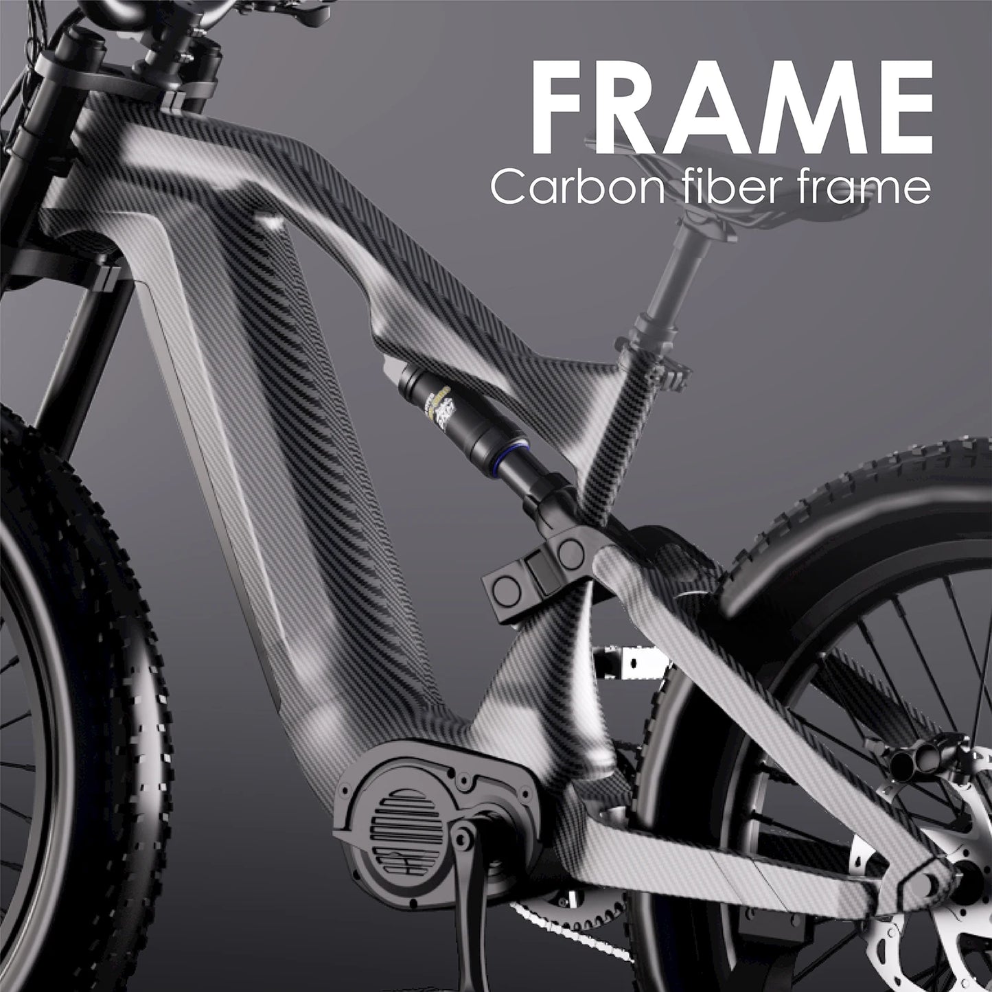 HEZZO Carbon Fiber Ebike 52V 1000W Bafang M620 Middrive Electric Bicycle 21Ah LG 50Kmp 26X4.8" Fat Hybrid Bike UK US Warehouse RISE DEFENSE SYSTEMS.AI PRODUCTS