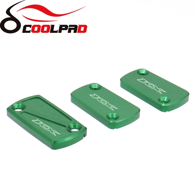 3PCS For KAWASAKI KX250 KX450 Front Rear Brake Fluid Reservoir Cover 2019-2023 KX 250 450 Motorcycle Oil Fluid Cover Accessories RISE DEFENSE SYSTEMS.AI PRODUCTS